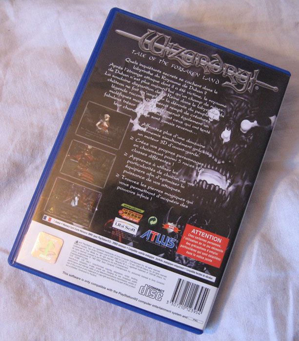 Eh oui, nous avons eu un Wizardry sur PS2 en France !