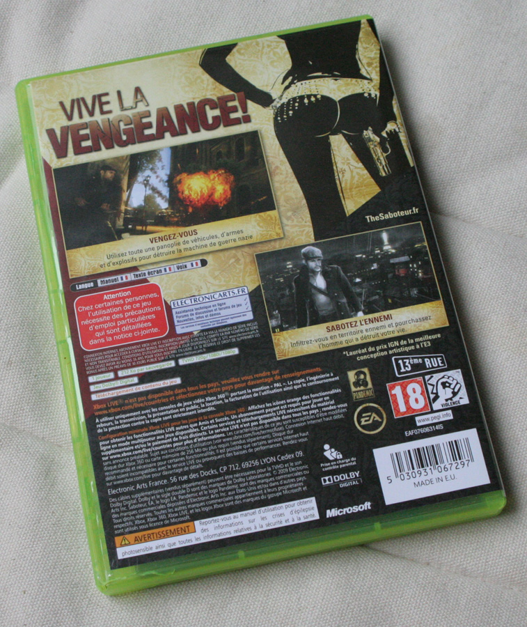 The Saboteur sur Xbox 360.