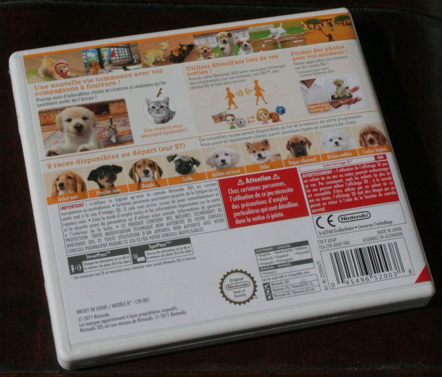 Nintendogs + Cats sur 3DS.