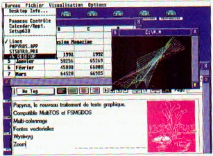 L'interface graphique du Falcon est toujours le GEM, de Digital Research, comme sur les ST.