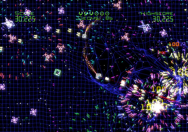 Vu de cette façon, Geometry Wars Galacies semble peu lisible, ce n'est pourtant pas le cas.